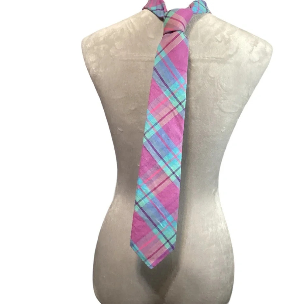 Jacob’s Robert’s LTD turquoise madras plaid vintage classic preppy acade…